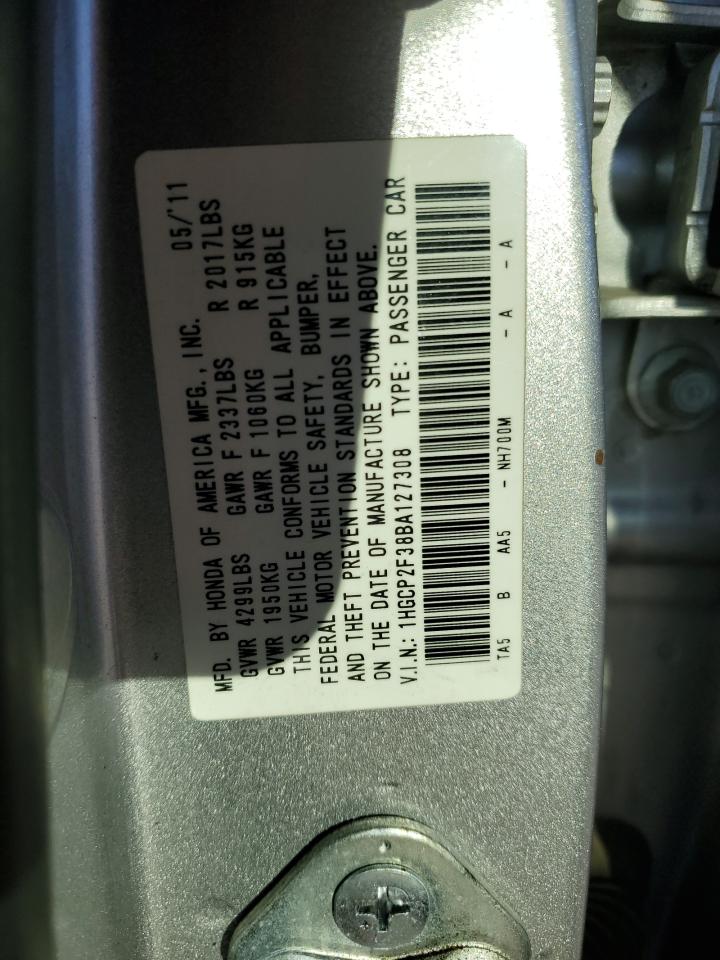 2011 Honda Accord Lx VIN: 1HGCP2F38BA127308 Lot: 79936034