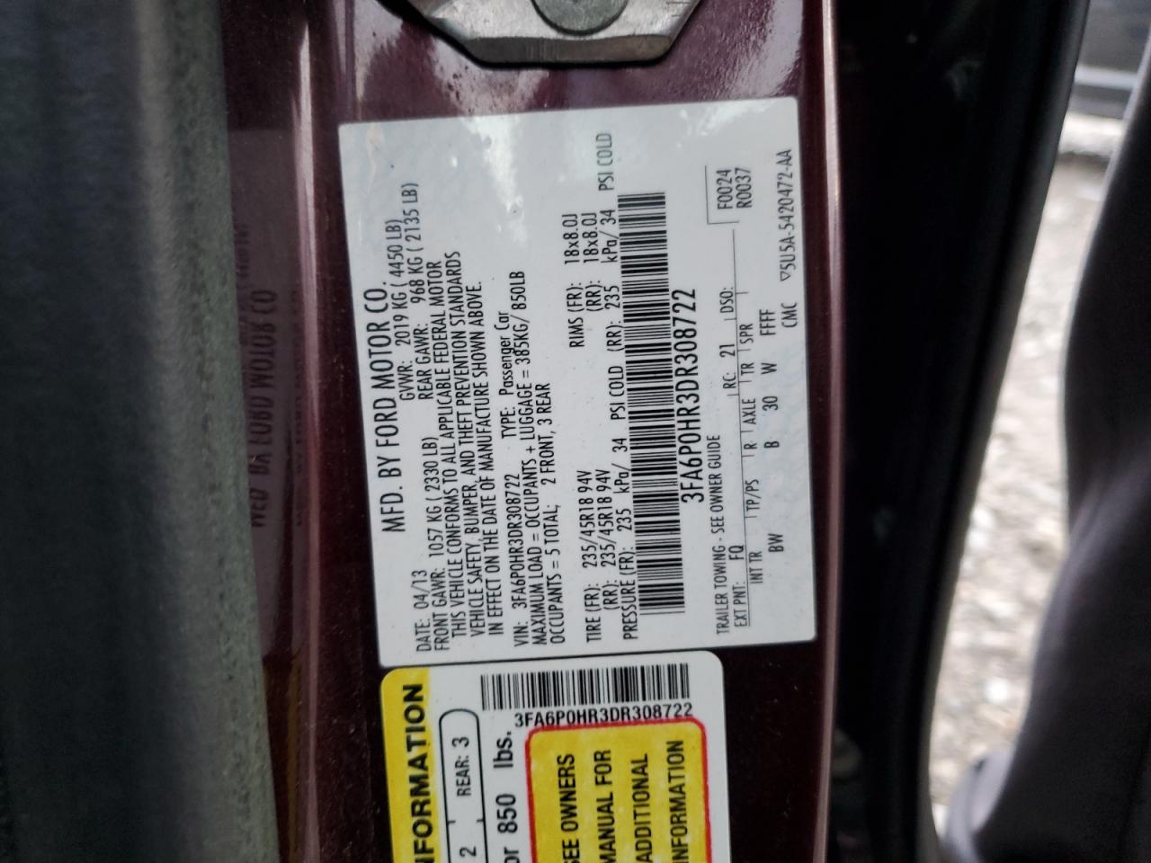 2013 Ford Fusion - Image 15