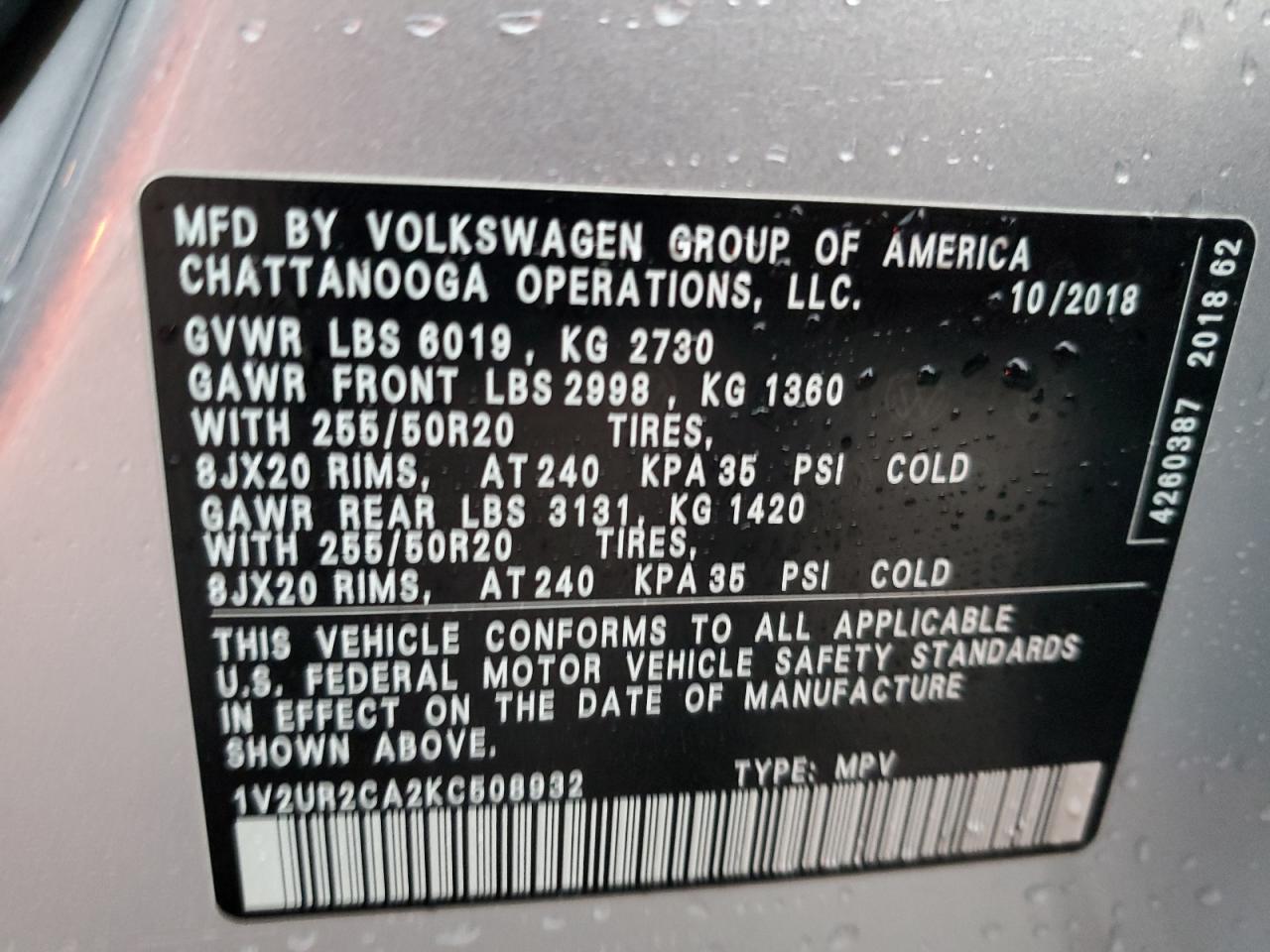2019 Volkswagen Atlas - Image 13