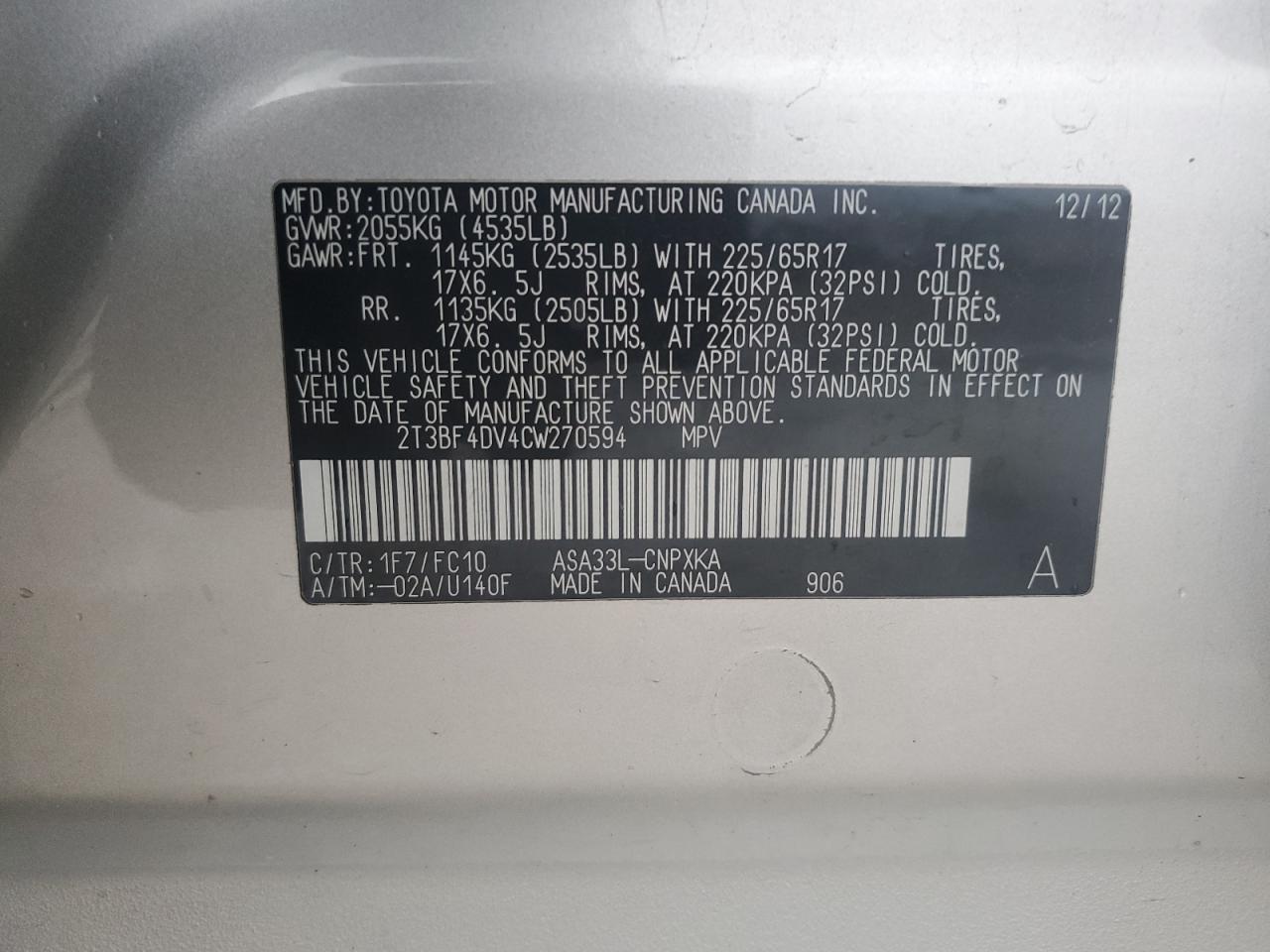 2012 Toyota RAV 4 - Image 15
