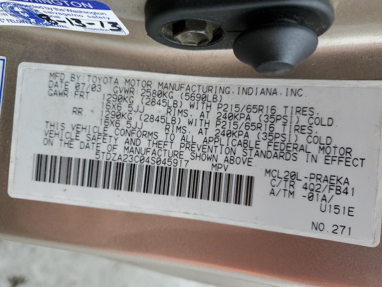 2004 Toyota Sienna - Image 13