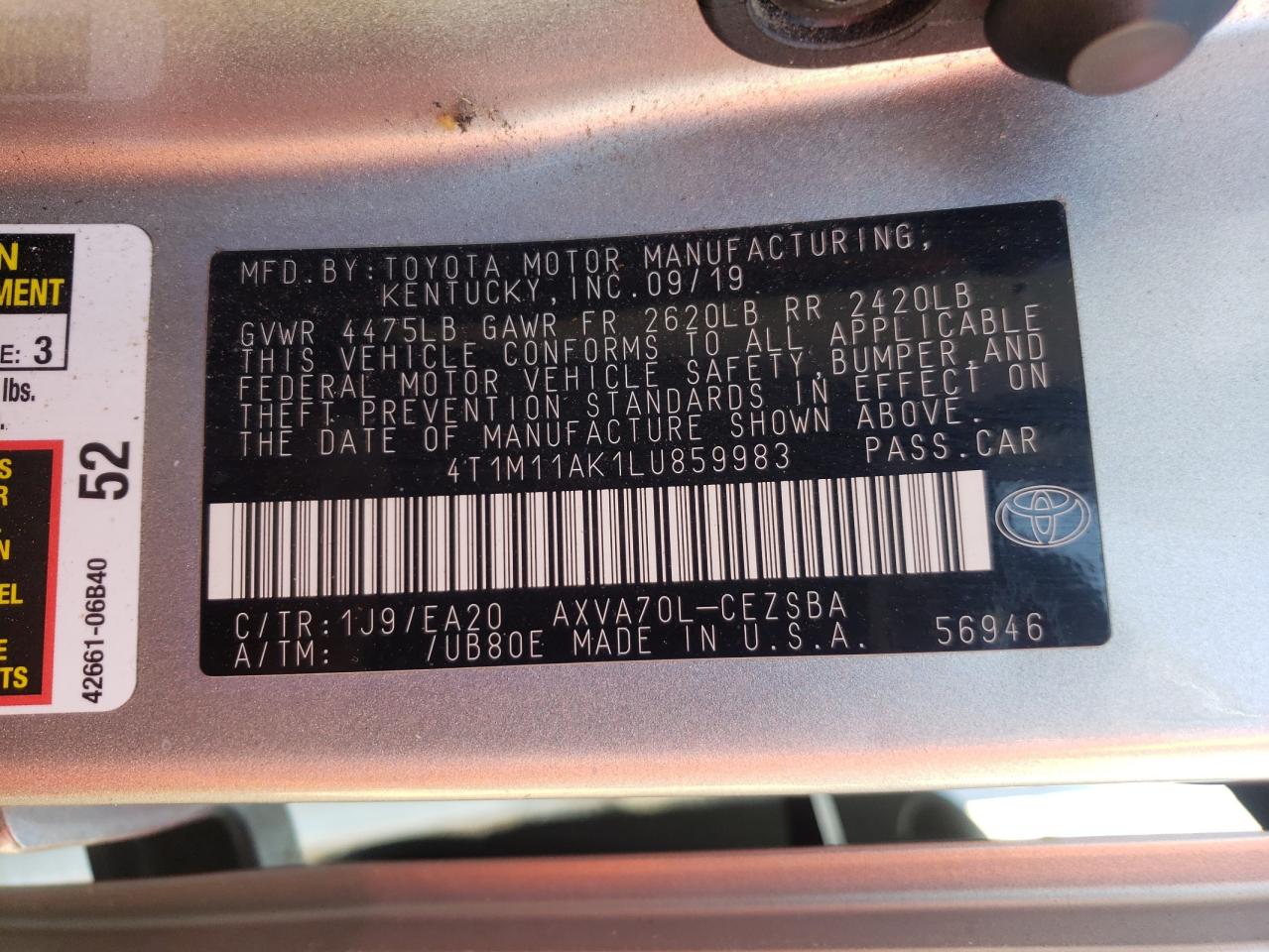 2020 Toyota Camry - Image 12