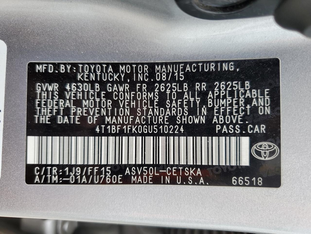 2016 Toyota Camry - Image 13