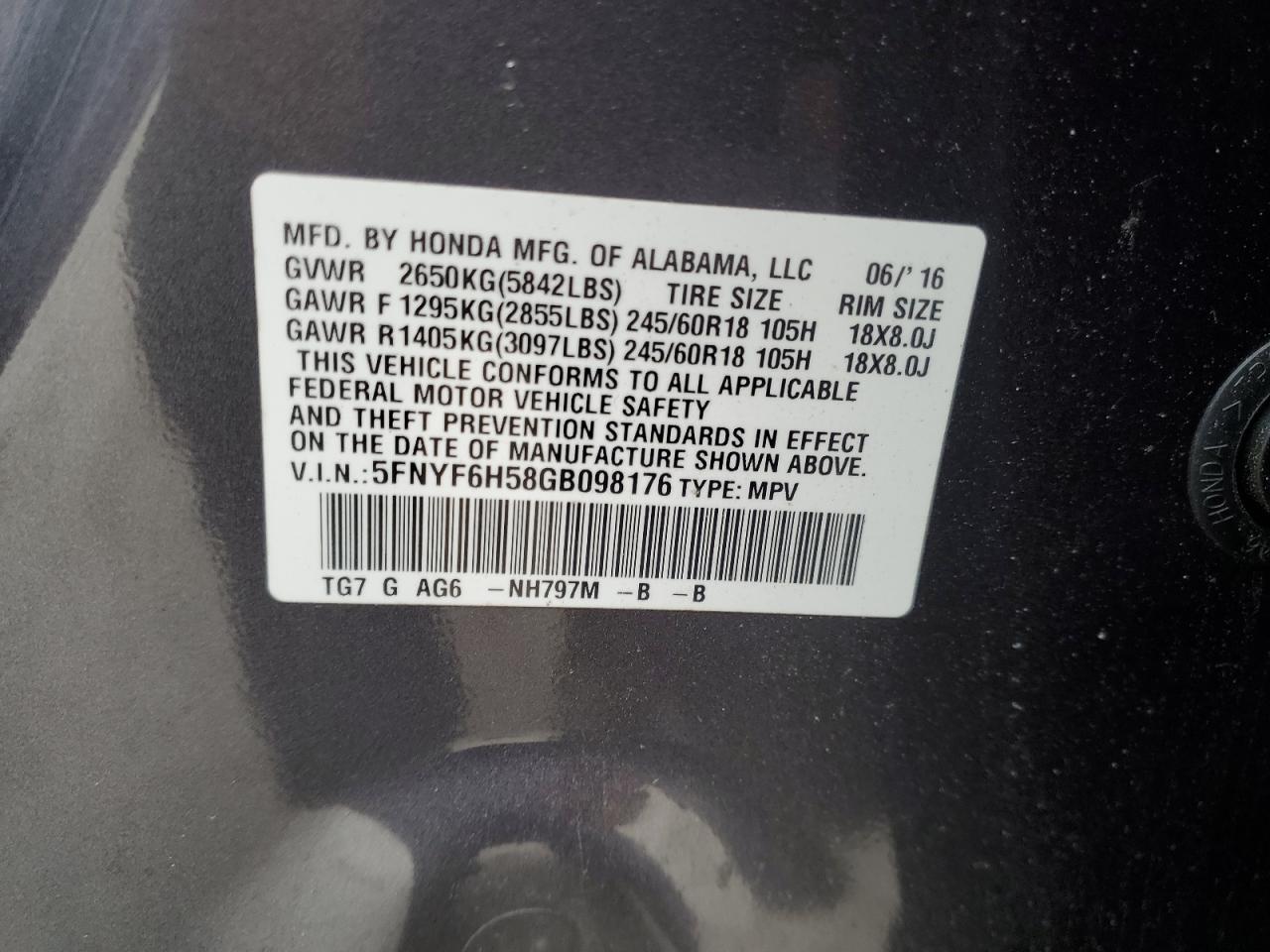 2016 Honda Pilot - Image 13