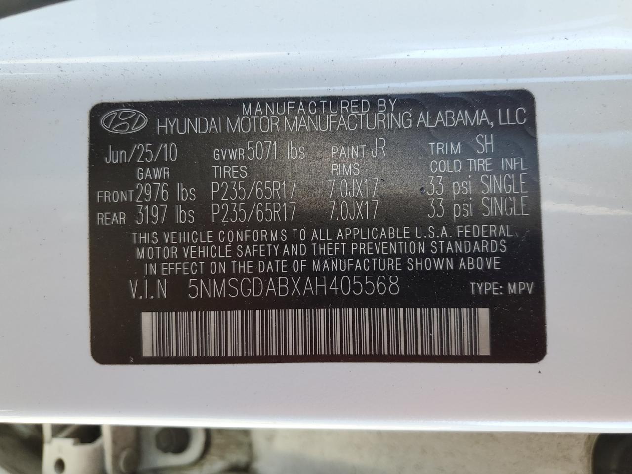 2010 Hyundai Santa Fe - Image 13