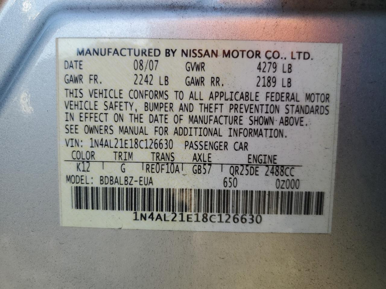 2008 Nissan Altima - Image 14