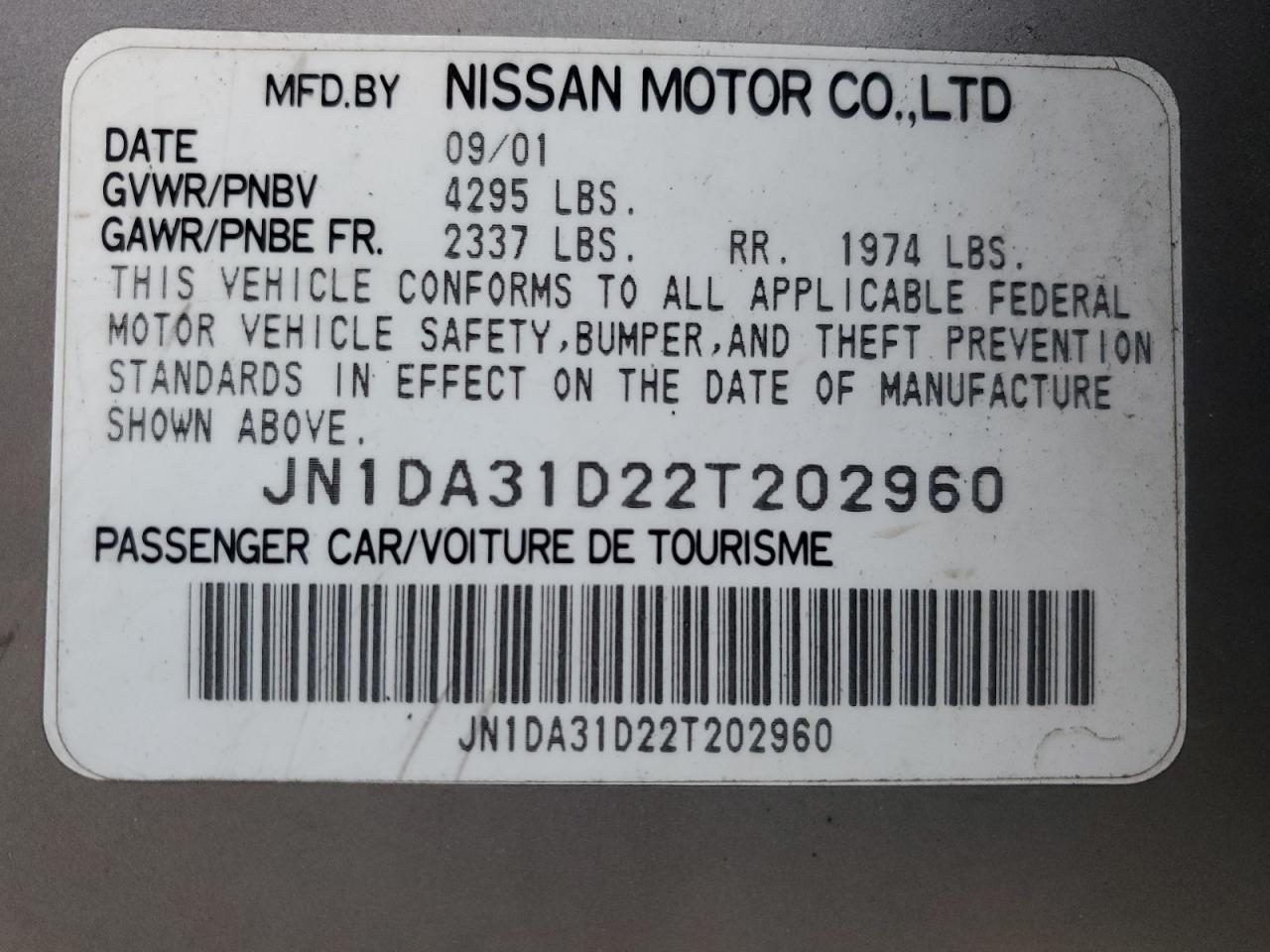 2002 Nissan Maxima - Image 12