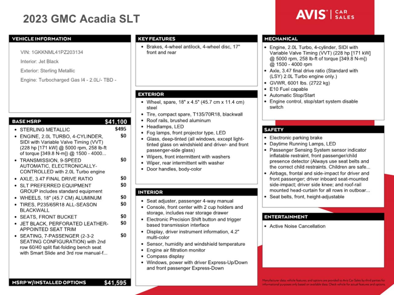 VIN 1GKKNML41PZ203134 2023 GMC ACADIA no.13