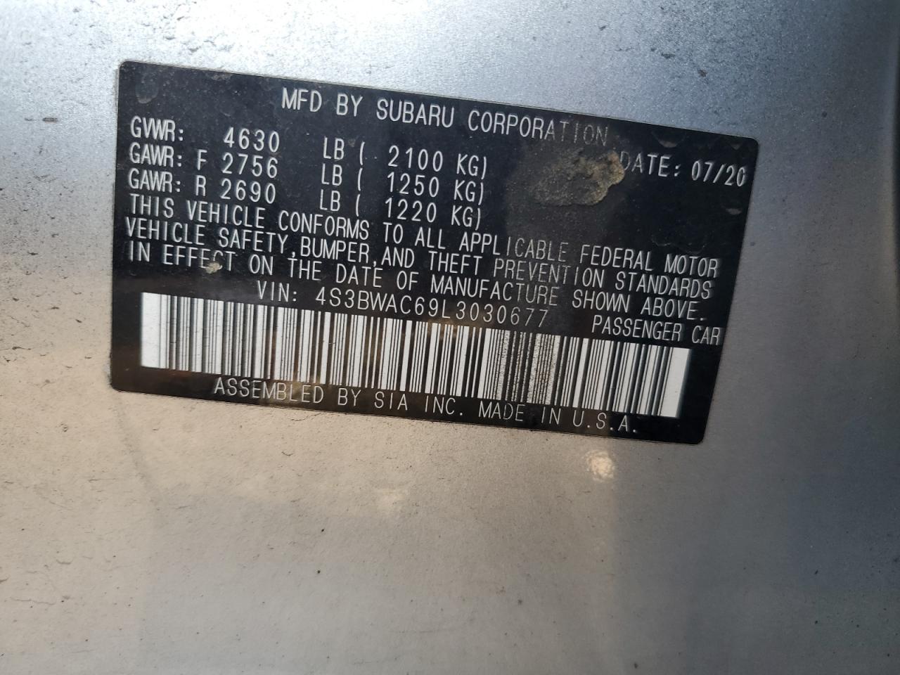2020 Subaru Legacy - Image 12