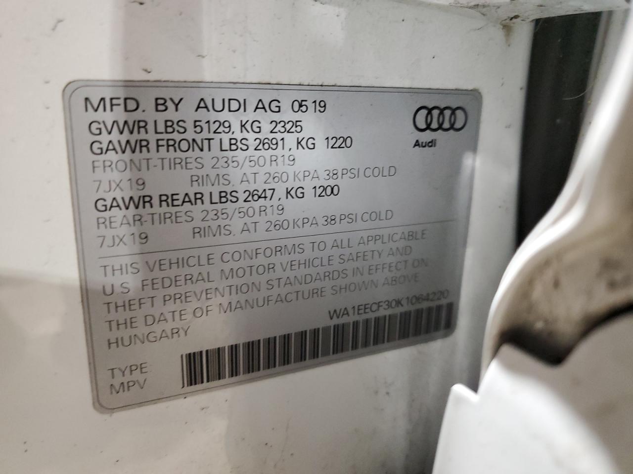 VIN WA1EECF30K1064220 2019 AUDI Q3 no.13