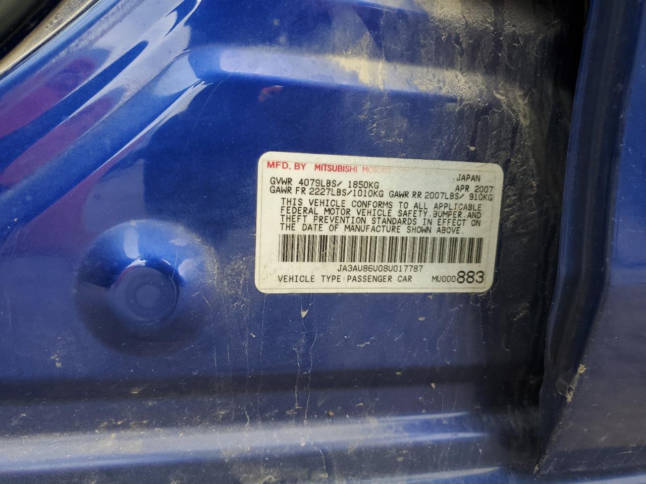 2008 Mitsubishi Lancer - Image 12