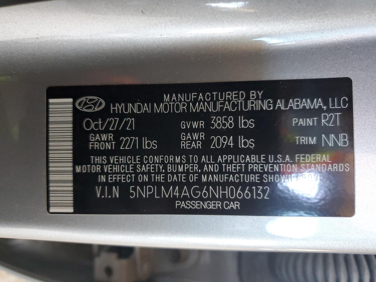 VIN 5NPLM4AG6NH066132 2022 HYUNDAI ELANTRA no.13