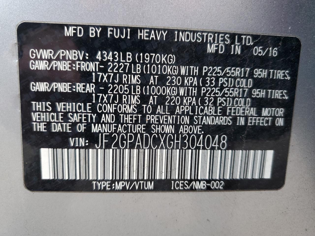 2016 Subaru XV - Image 13