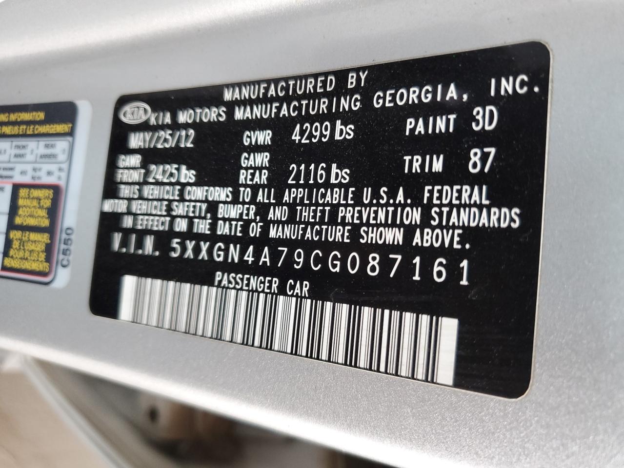 2012 Kia Optima - Image 12