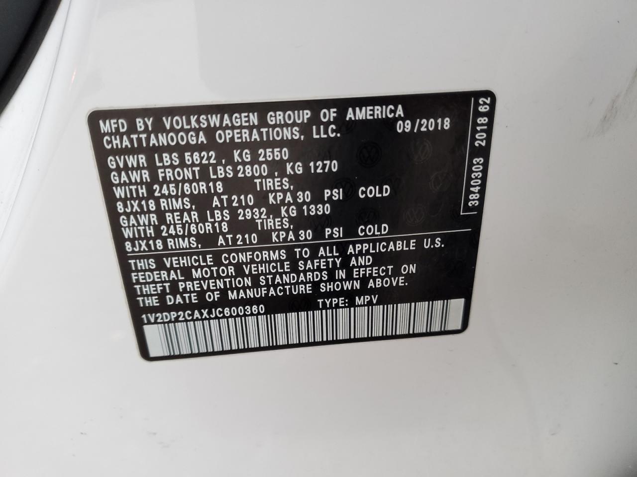2018 Volkswagen Atlas - Image 15