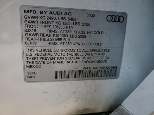 WA1EAAFY8P2021998 Audi Q5 PREMIUM 13