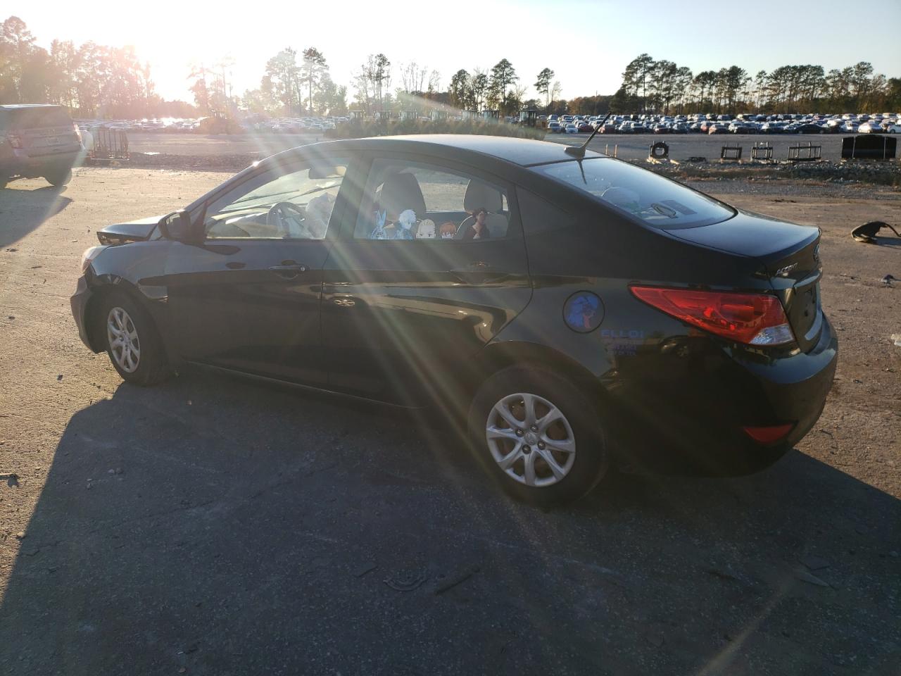 2012 Hyundai Accent Gls black null gas KMHCT4AE8CU225085 photo #3