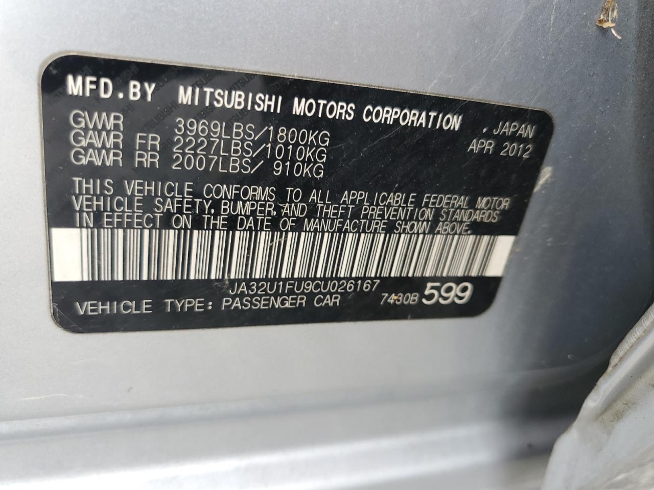 2012 Mitsubishi Lancer - Image 12