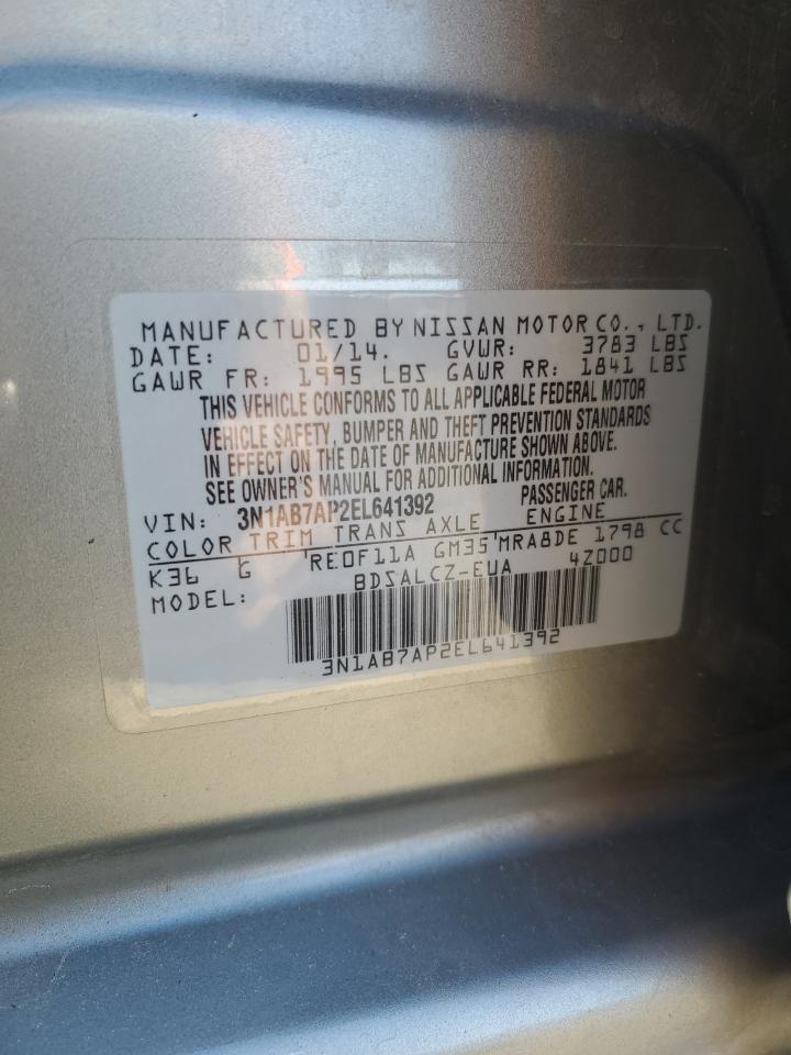 VIN 3N1AB7AP2EL641392 2014 NISSAN SENTRA no.12