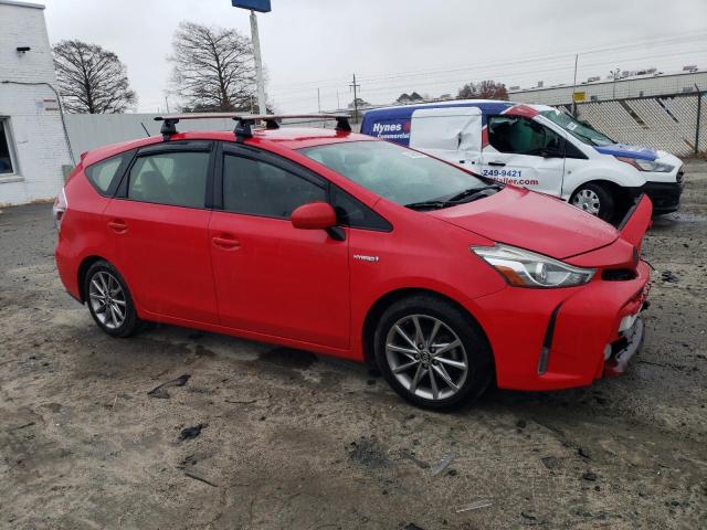  TOYOTA PRIUS 2015 Czerwony