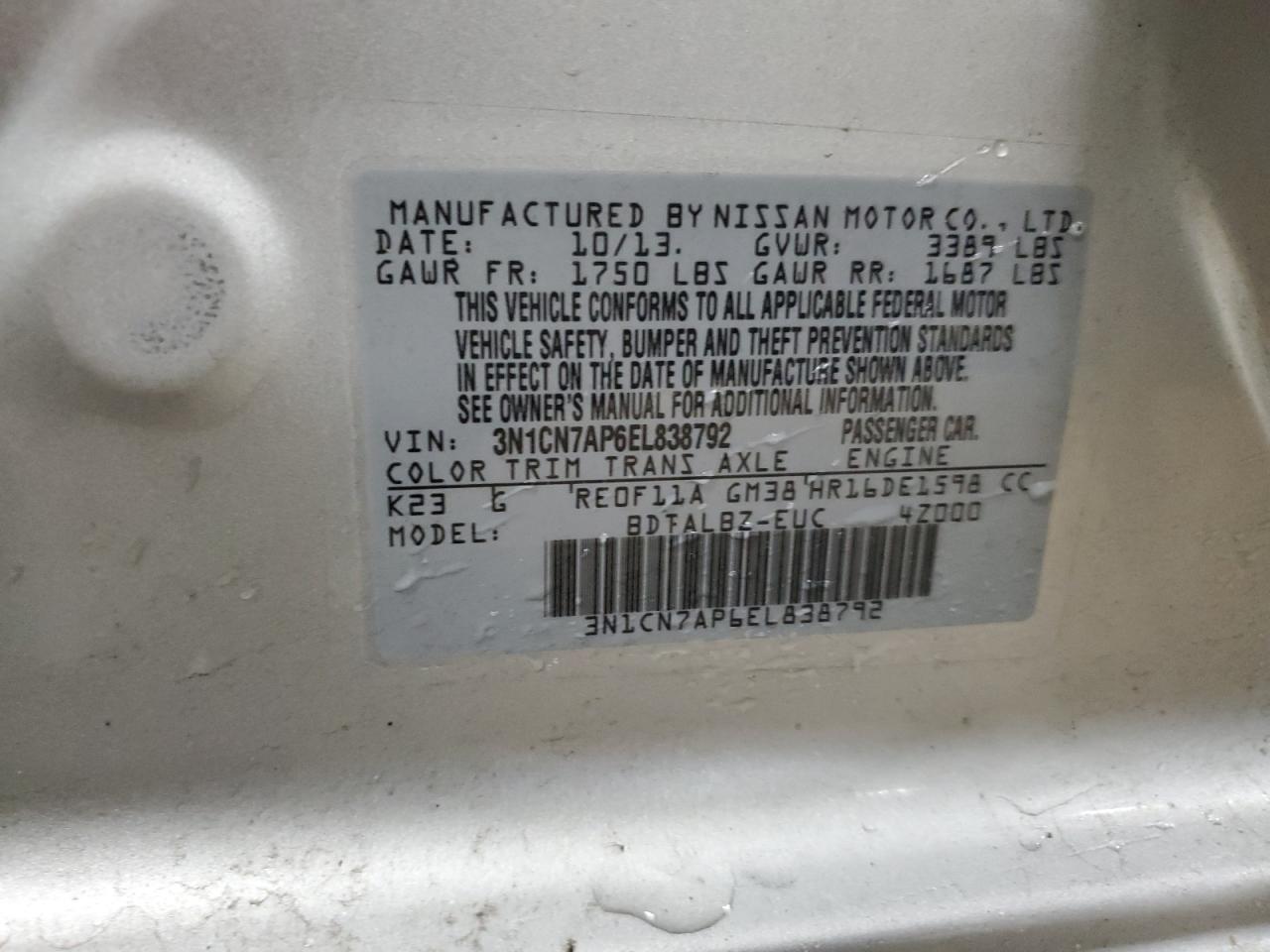 2014 Nissan Versa - Image 12