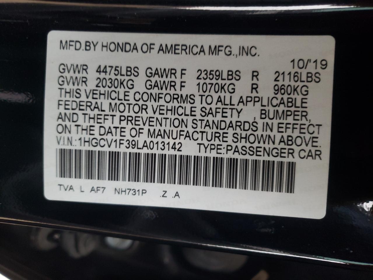 2020 Honda Accord - Image 12