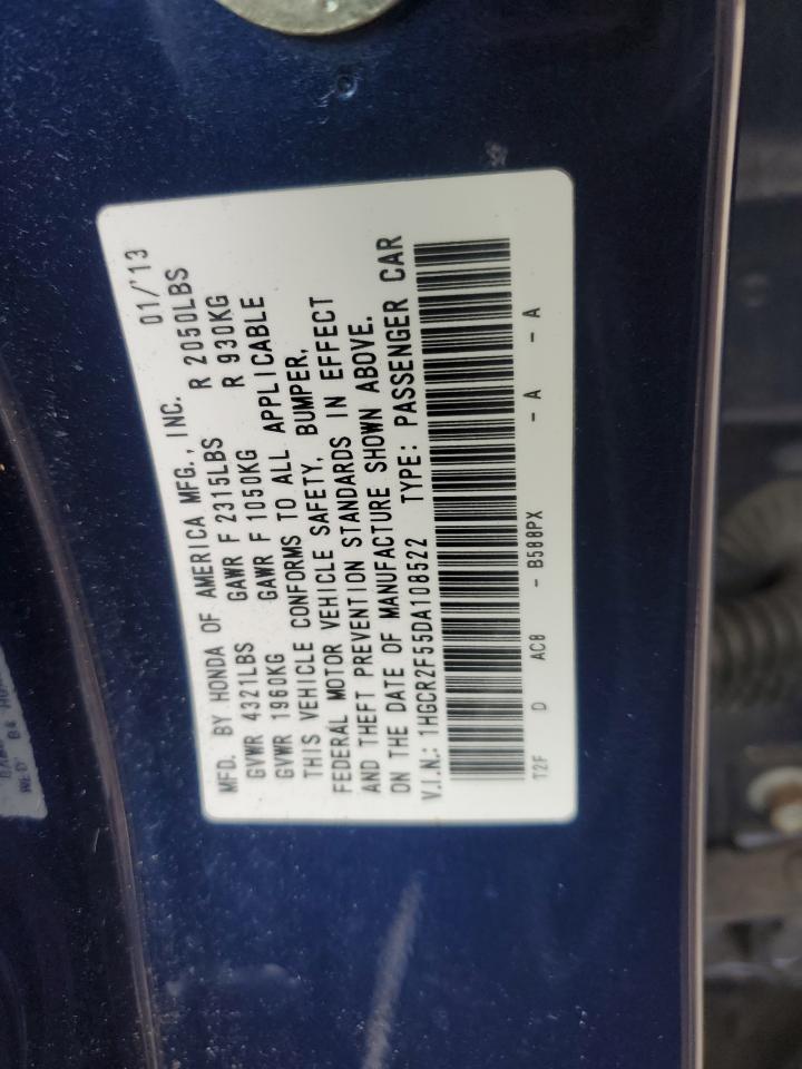 VIN 1HGCR2F55DA108522 2013 HONDA ACCORD no.13