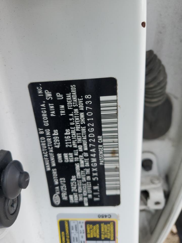 2013 Kia Optima Lx VIN: 5XXGM4A72DG210738 Lot: 78942964