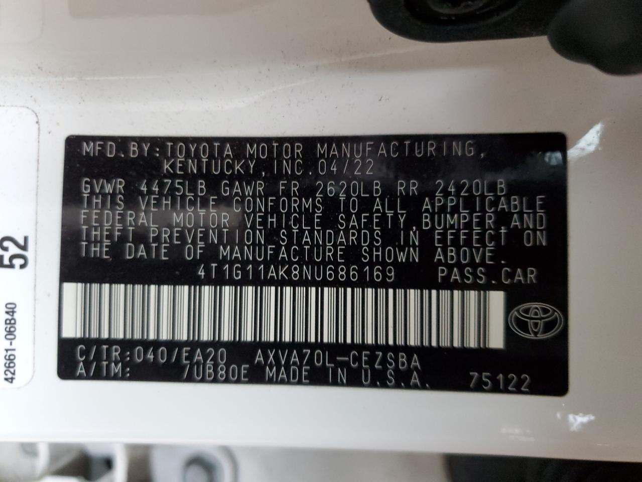 2022 Toyota Camry - Image 12
