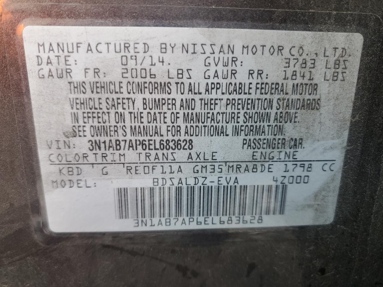2014 Nissan Sentra - Image 12