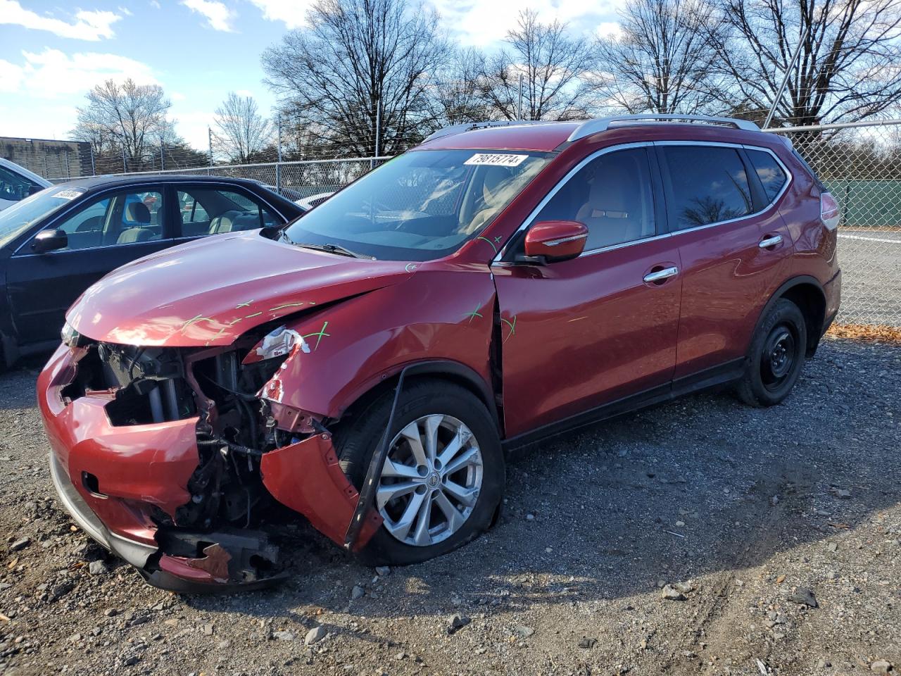 2015 Nissan Rogue S VIN: KNMAT2MT5FP575884 Lot: 79815774