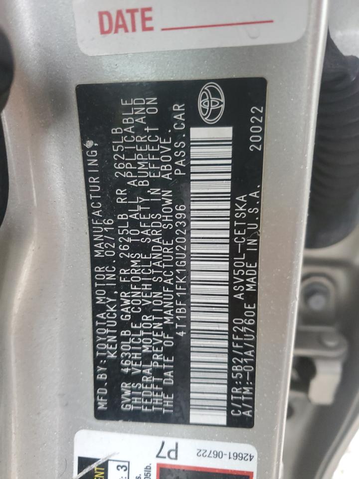 2016 Toyota Camry - Image 12