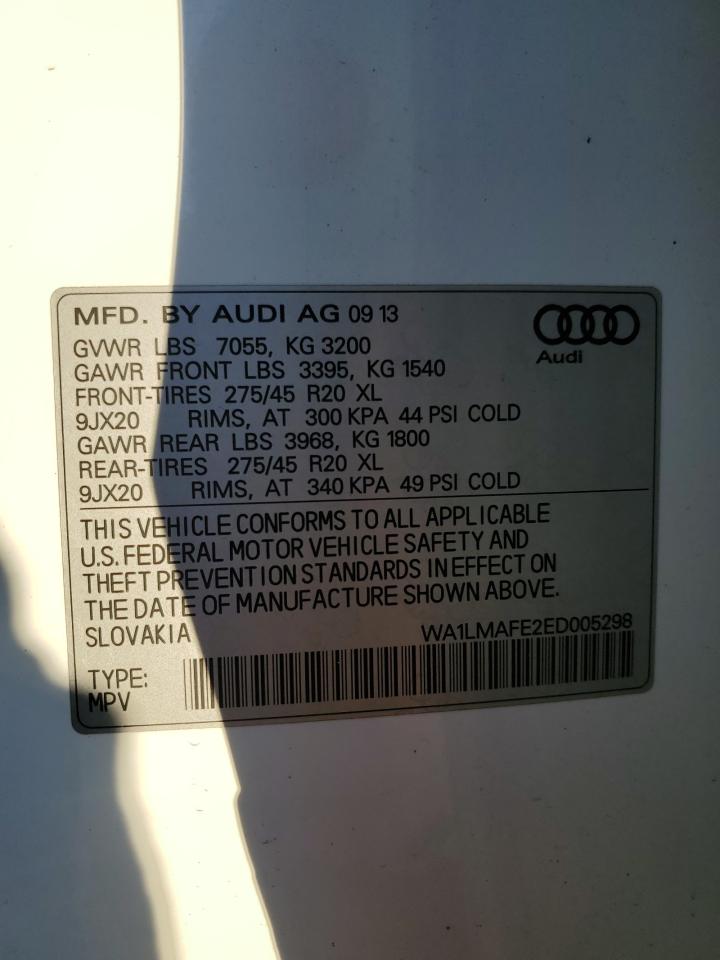 2014 Audi Q7 Premium Plus VIN: WA1LMAFE2ED005298 Lot: 79114274