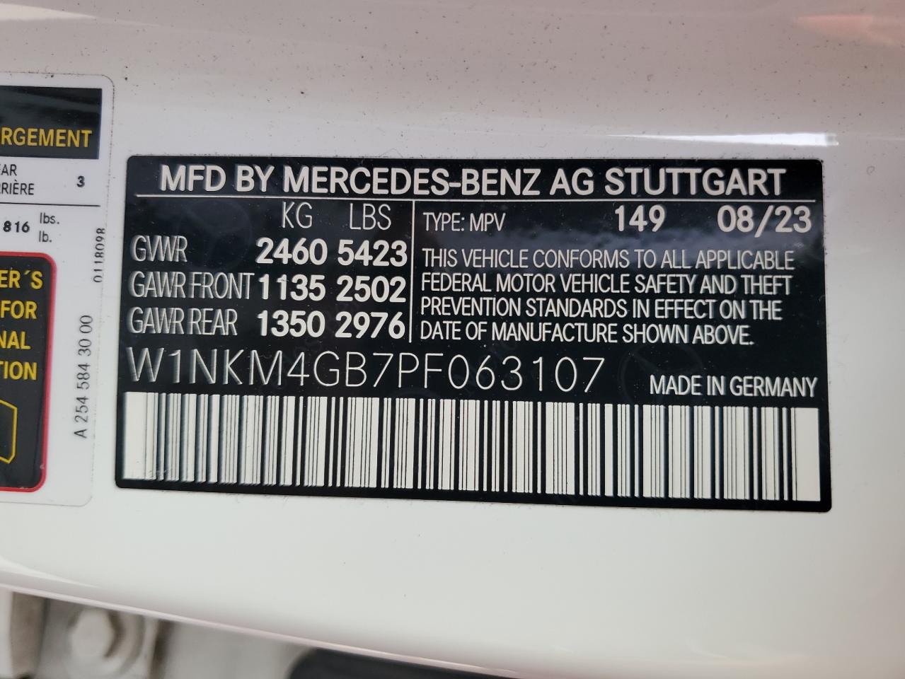 2023 Mercedes-Benz Glc 300 VIN: W1NKM4GB7PF063107 Lot: 81475854