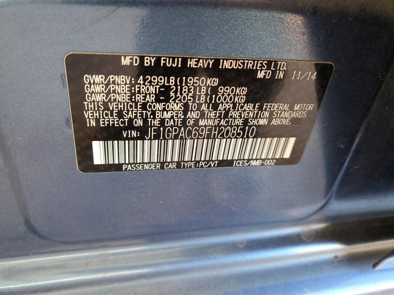 2015 Subaru Impreza - Image 13
