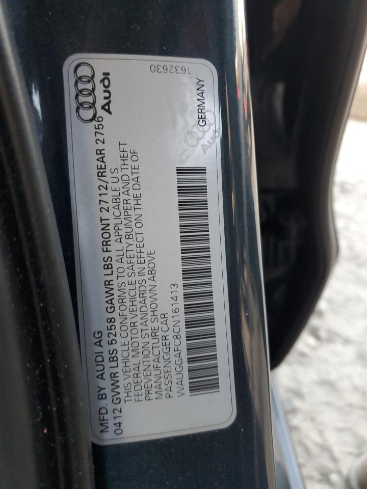 2012 Audi A6 Premium Plus VIN: WAUGGAFC8CN161413 Lot: 81380594