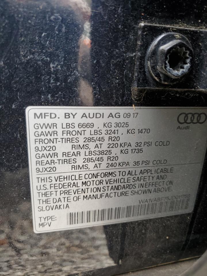 VIN WA1VABF75JD011759 2018 AUDI Q7 no.13