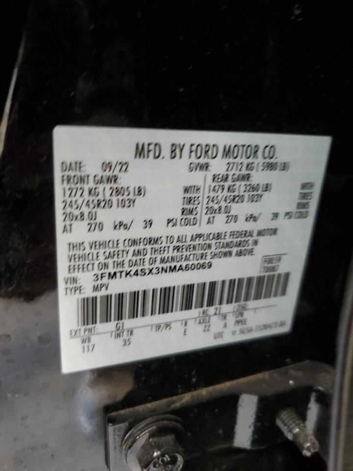 3FMTK4SX3NMA60069 2022 FORD MUSTANG - Image 13