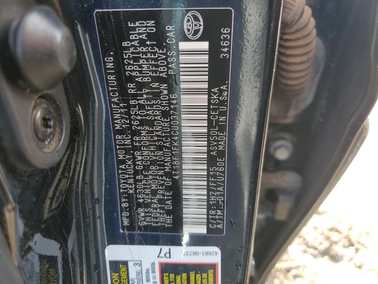 2012 Toyota Camry - Image 12