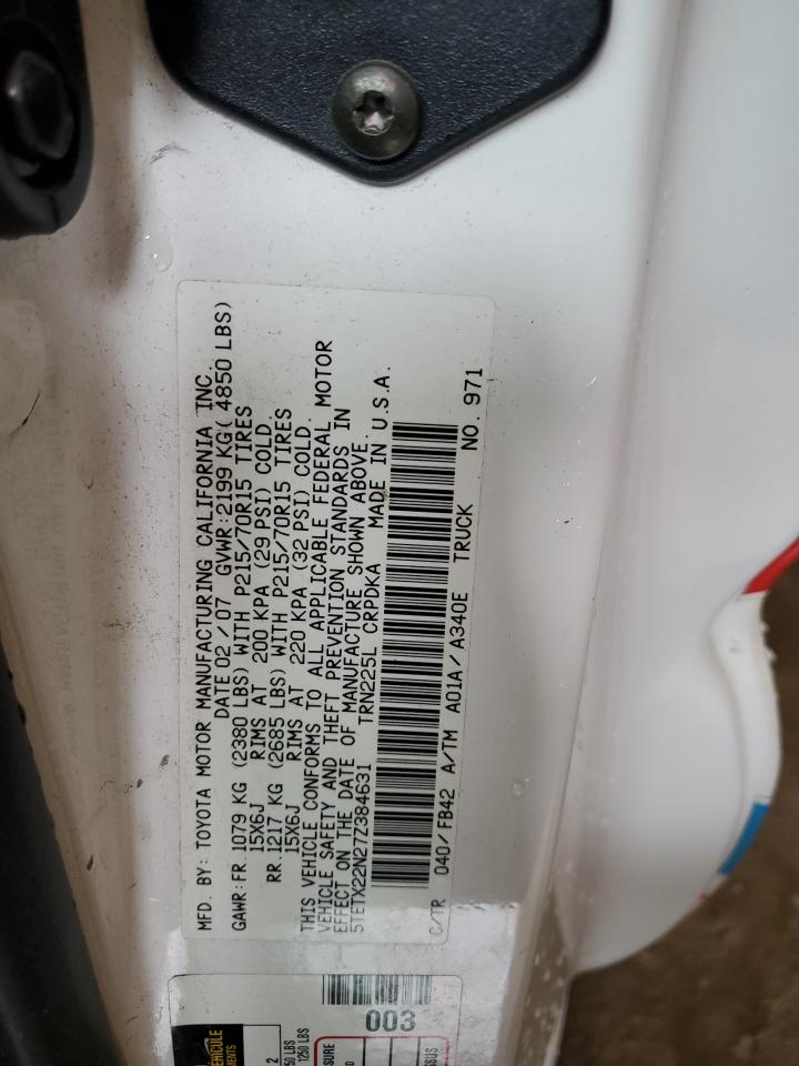 5TETX22N27Z384631 2007 Toyota Tacoma Access Cab