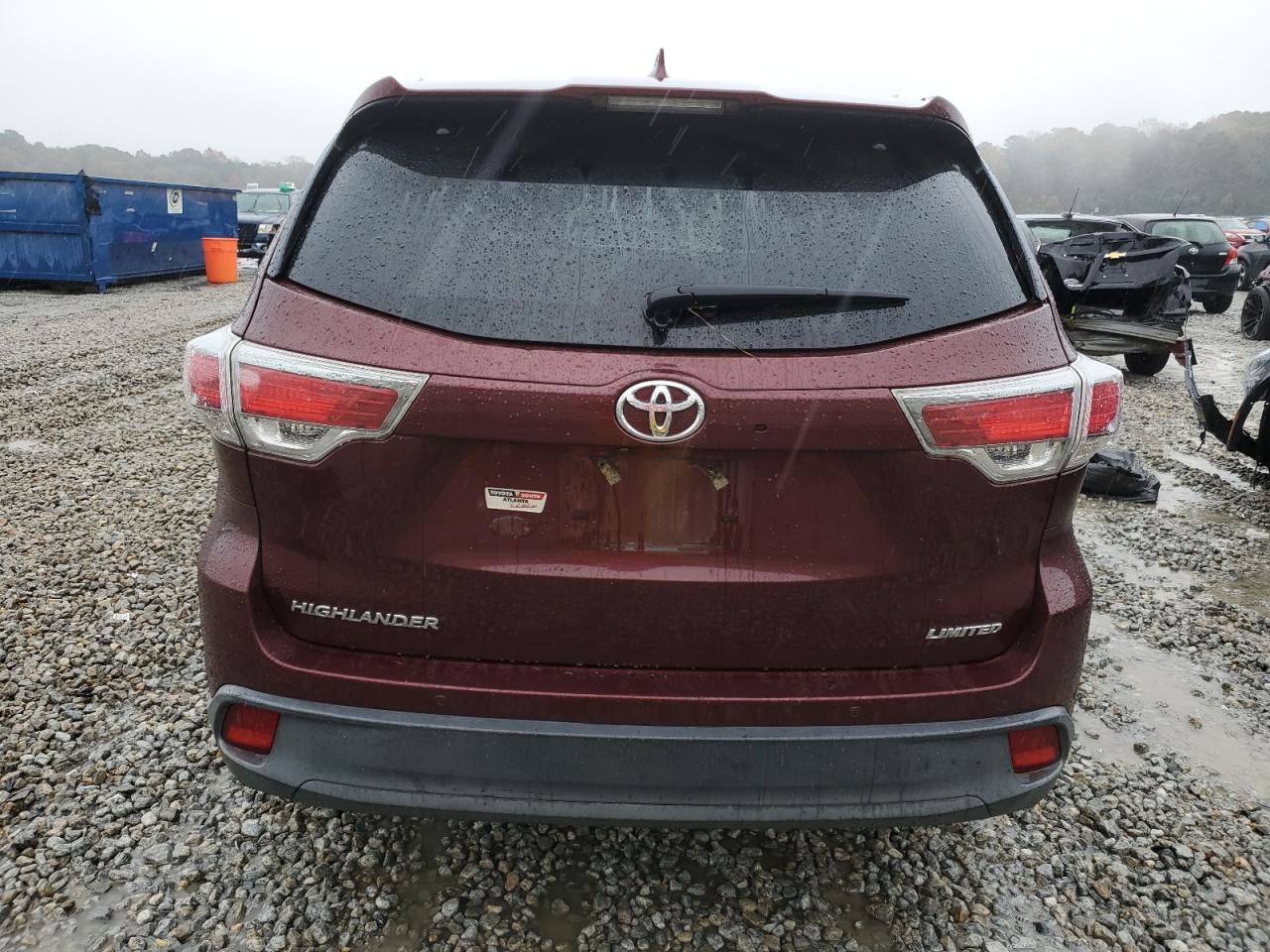 VIN 5TDYKRFH1GS148843 2016 TOYOTA HIGHLANDER no.6