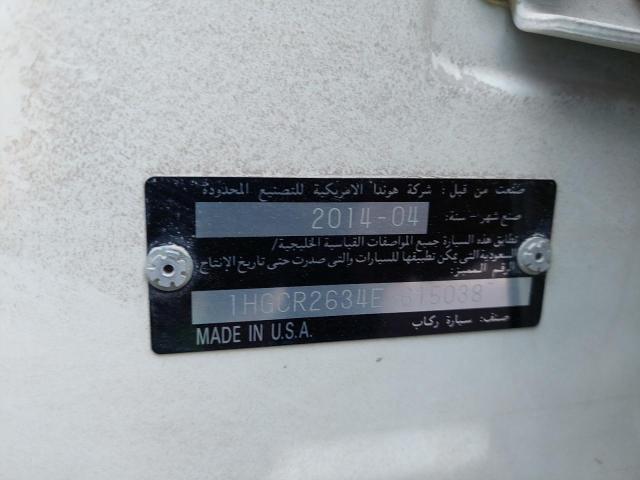 1HGCR2634EA615038 - 2014 HONDA ACCORD - #78555424