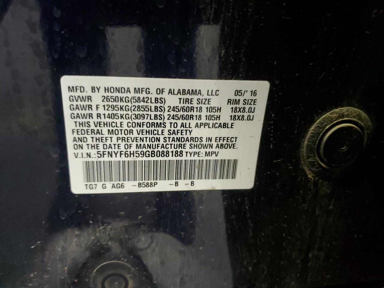 2016 Honda Pilot - Image 14