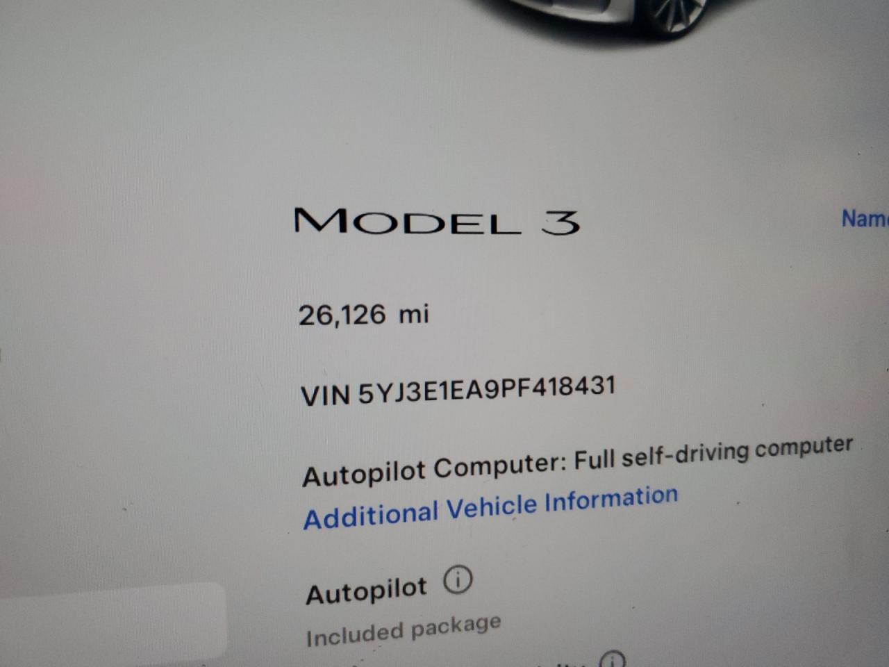 2023 Tesla Model 3 VIN: 5YJ3E1EA9PF418431 Lot: 81723564