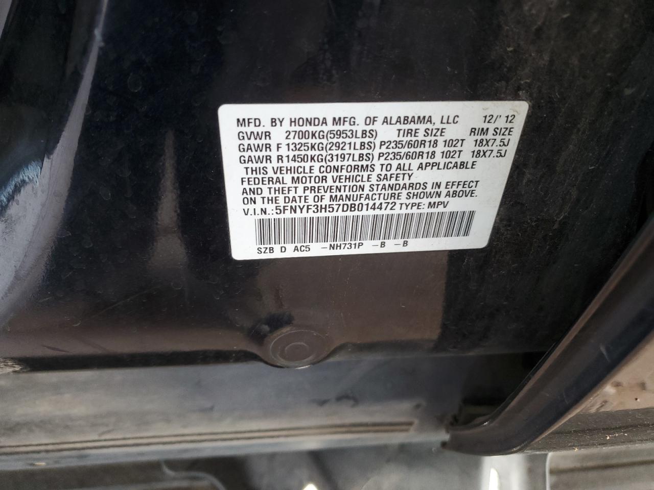 2013 Honda Pilot - Image 15