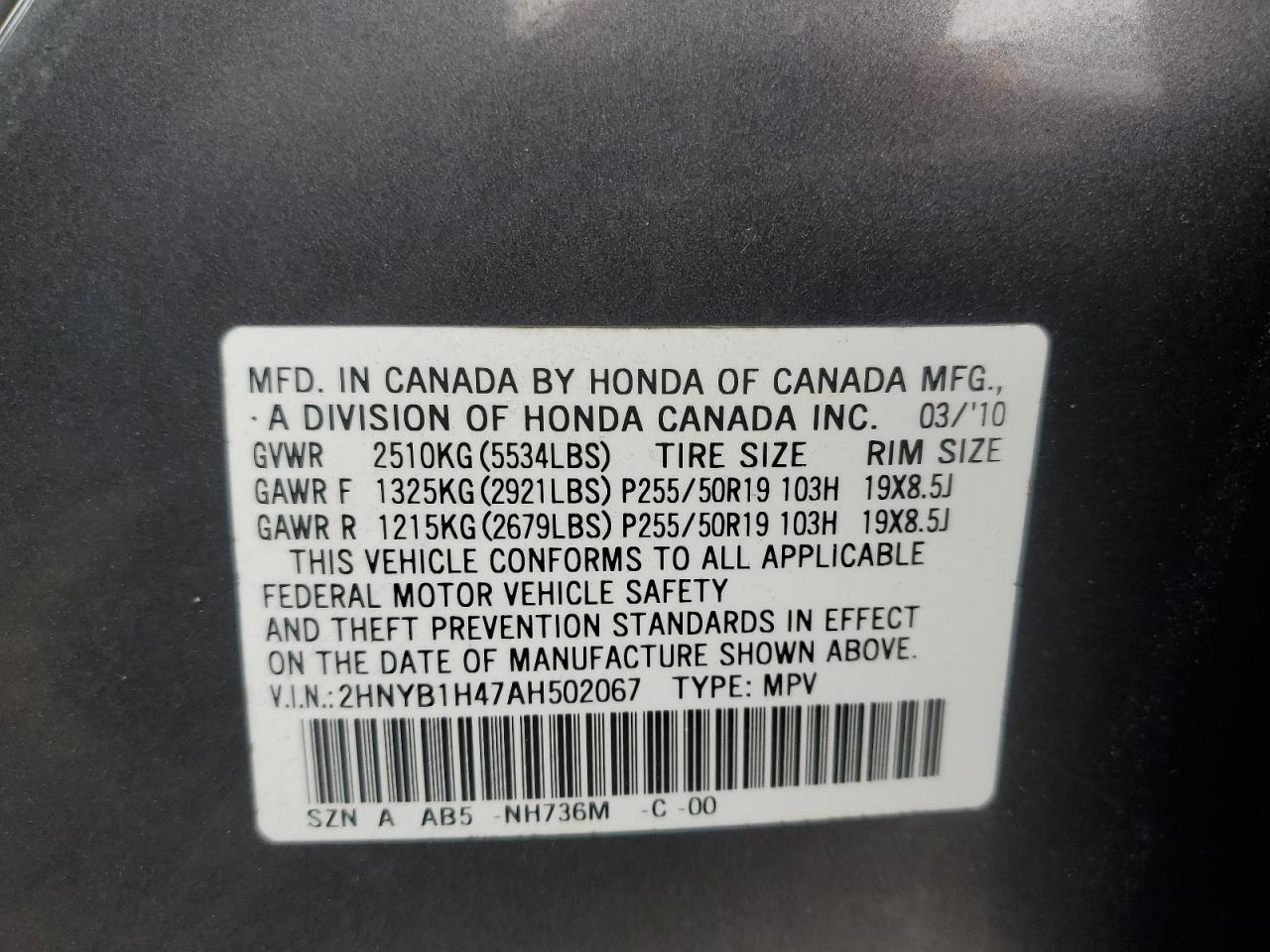 2010 Acura ZDX - Image 13