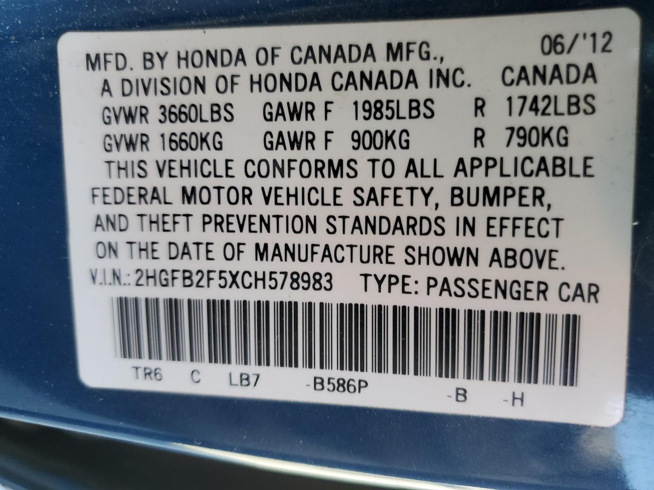 2012 Honda Civic - Image 12