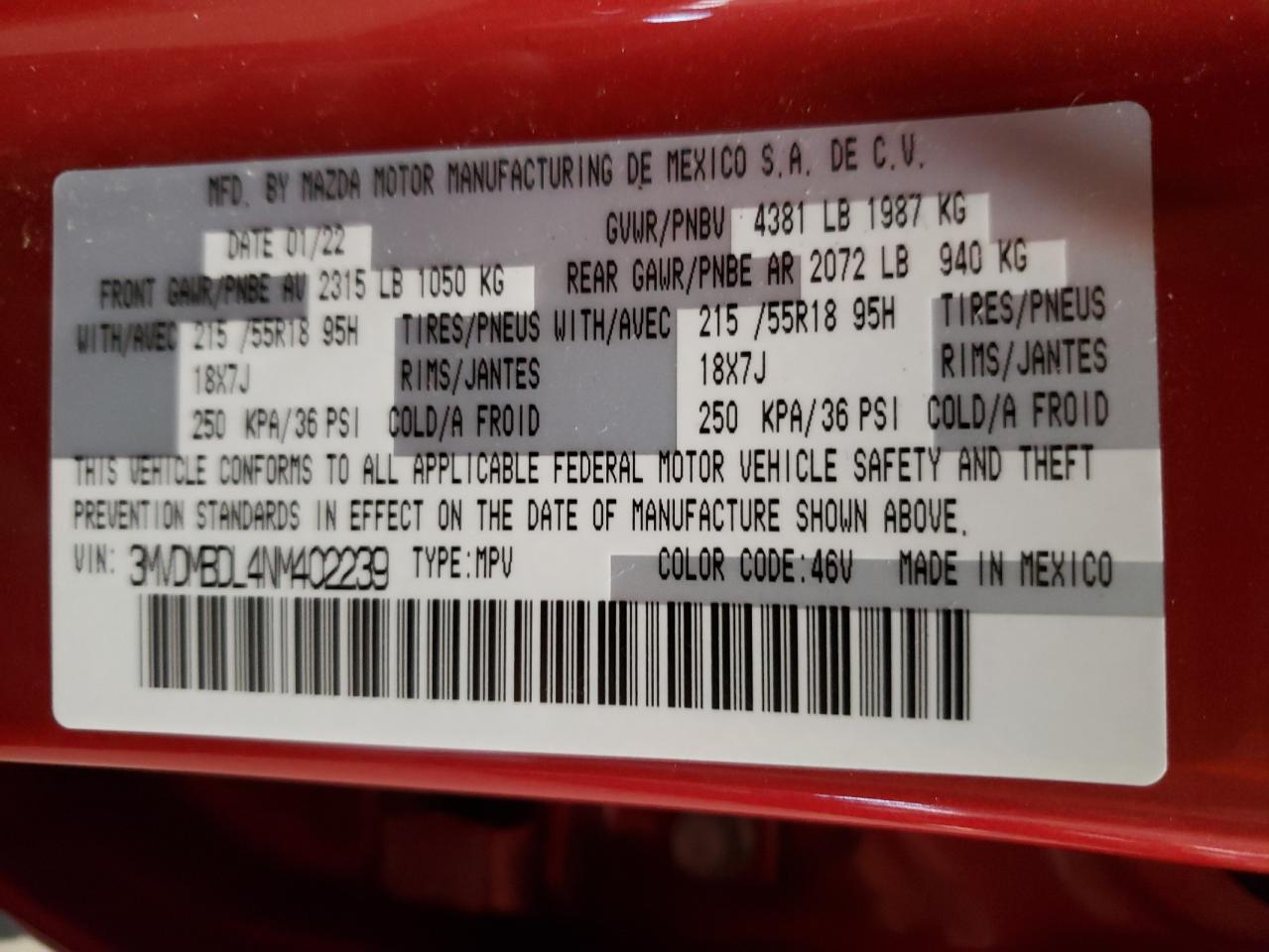 3MVDMBDL4NM402239 2022 MAZDA CX-30 - Image 13