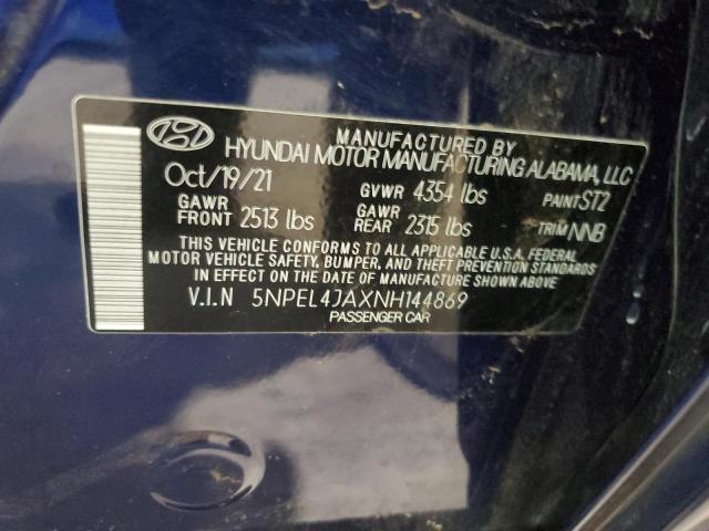 5NPEL4JAXNH144869 Hyundai Sonata SEL 12