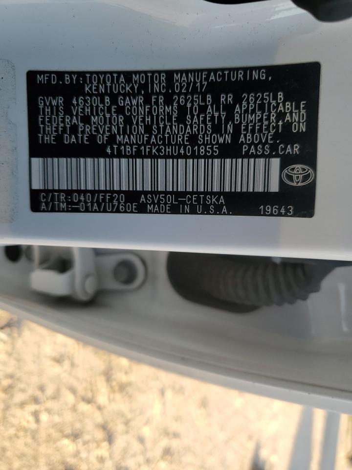 VIN 4T1BF1FK3HU401855 2017 TOYOTA CAMRY no.13